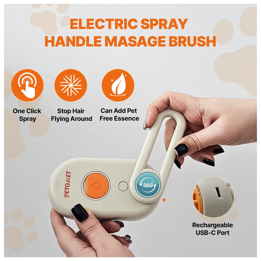 4 in 1 Cat steam brush, steam brush for dogs, rabbits., Pet spray comb for shedding and grooming, Gentle Technology, Easy-to-Clean, massage, Grooming Washable, useful for sheddinguct